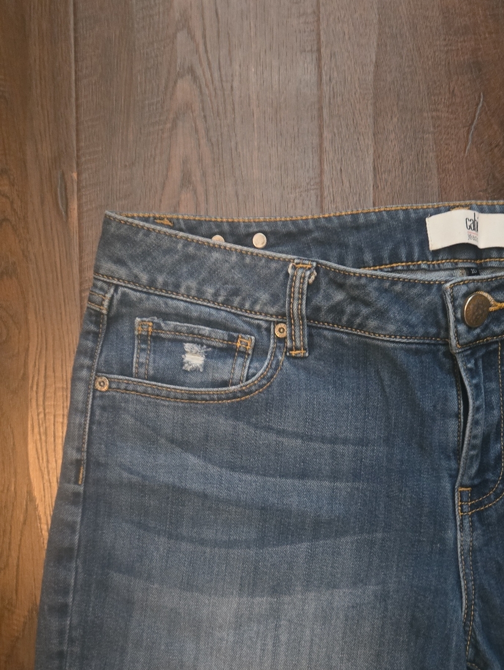 CAbi Beach Club Wash Raw Hem Tomboy  Denim Shorts Style #5243 - Picture 6 of 13